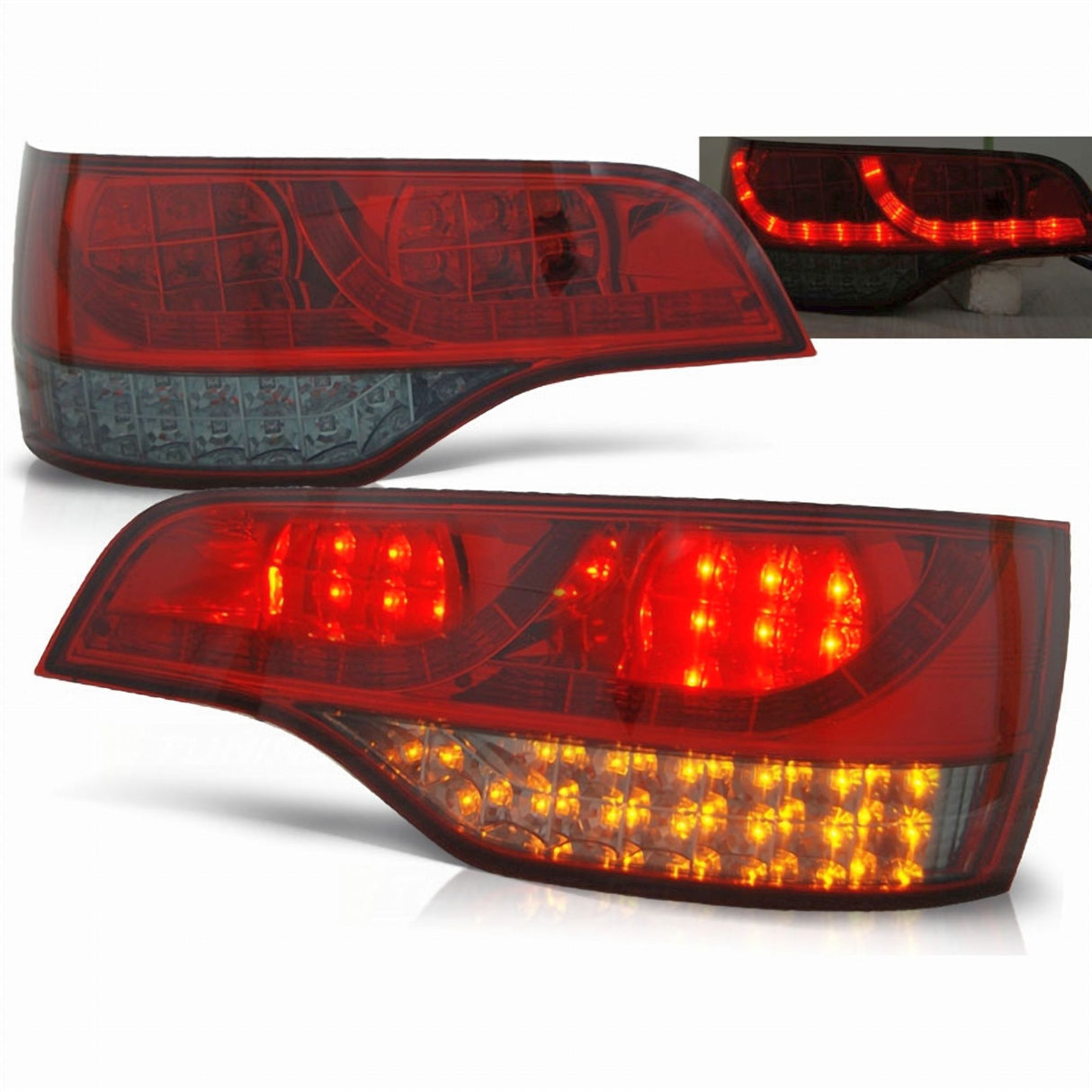 LED Rückleuchten Set rot matt für Audi Q7 2006-2009