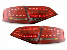 LED Rückleuchten Set rot für Audi A4 B8 Limo 2008-2011, Tuning Rücklichter mit roten LEDs
