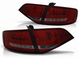 Led LightBar Rückleuchten in rot matt für Audi A4 B8 Limo 2008-2011