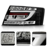 LED Rückleuchten Set Schwarz für Audi A6 C6 Limousine 04.2004-2008 mit Light Bar, 7-poliger Stecker
