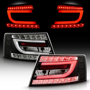 LED Rückleuchten Set Smoke für Audi A6 C6 Limousine 04.2004-2008 mit Light Bar - CR Tuning