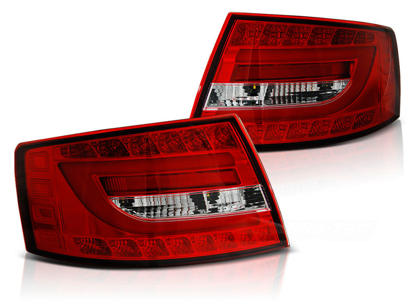 LED Rückleuchten Set in Rot / Weiß für Audi A6 C6 Limousine 04.2004-2008 6-poliger Stecker