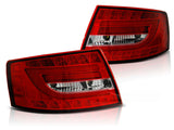 LED Rückleuchten Set in Rot / Weiß für Audi A6 C6 Limousine 04.2004-2008 6-poliger Stecker