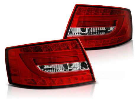 LED Rückleuchten Set Rot / Weiß für Audi A6 C6 Limousine 04.2004-2008 mit Light Bar, 7-poliger Stecker