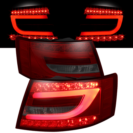 LED Rückleuchten Set Smoke für Audi A6 C6 Limousine 04.2004-2008 mit Light Bar - CR Tuning