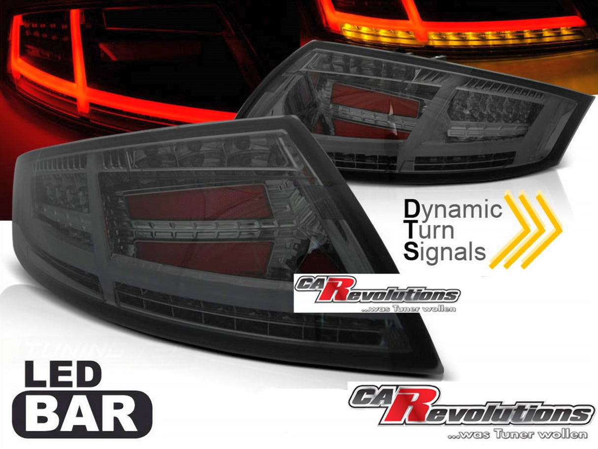 Led Rückleuchten dynamische Blinker 8S Look in smoke für Audi TT 8J 04.2006-02.2014