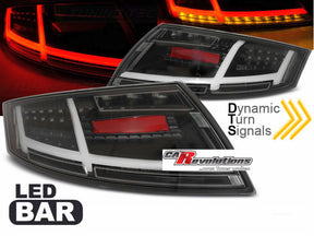 Led Rückleuchten dynamische Blinker 8S Look in schwarz für Audi TT 8J 04.2006-02.2014 - CR Tuning