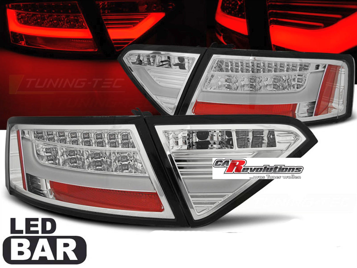 LED Rückleuchten für Audi A5 2007-06.2011 in chrom Coupe Cabrio Sportback