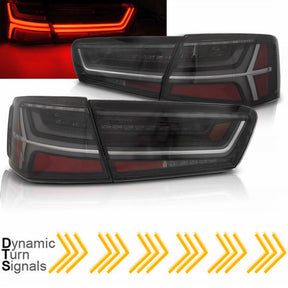 Voll LED Lightbar Rückleuchten Set Smoke Audi A6 C7 Limousine 2011-2014 dynamischer Blinker