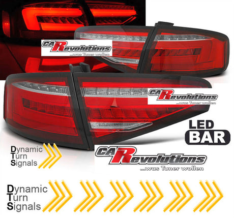 Dynamische LED Rückleuchten rot für Audi A4 B8 8K 2012-2015 Limousine, CR-Tuning
