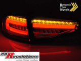 Led dynamischer Blinker Rückleuchten Set für Audi A4 B8 8K Limousine in rot smoke 2012-2015