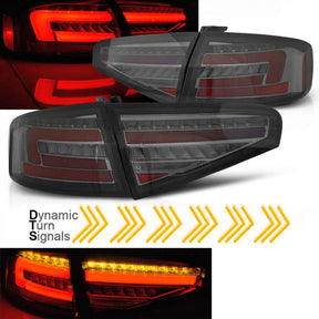 Led dynamischer Blinker Rückleuchten Set für Audi A4 B8 8K Limousine in smoke 2012-2015 - CR Tuning