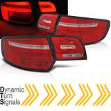LED dynamische Rückleuchten Set für Audi A3 8P Sportback 2003 bis 2008-  in rot