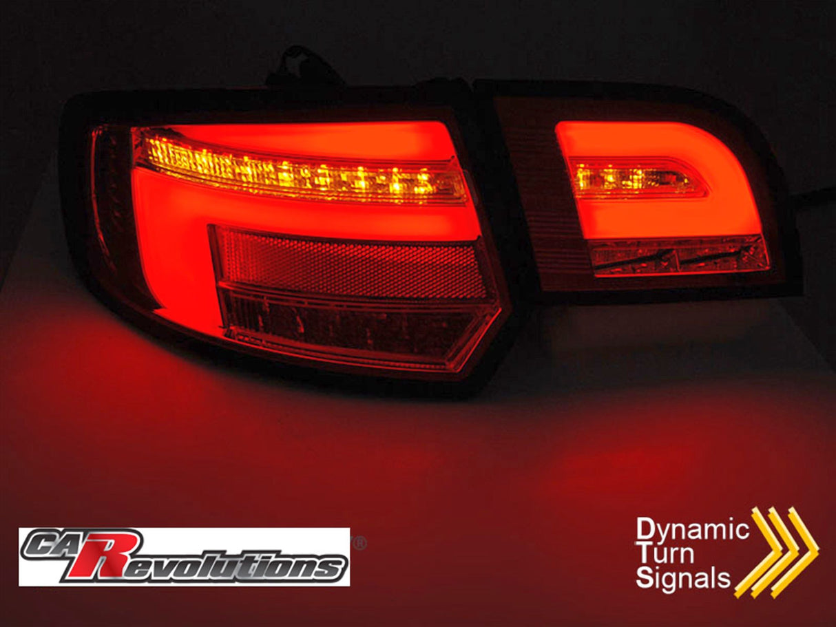 LED dynamische Rückleuchten Red Bar Set für Audi A3 8P Sportback 2009 bis 2012 schwarz