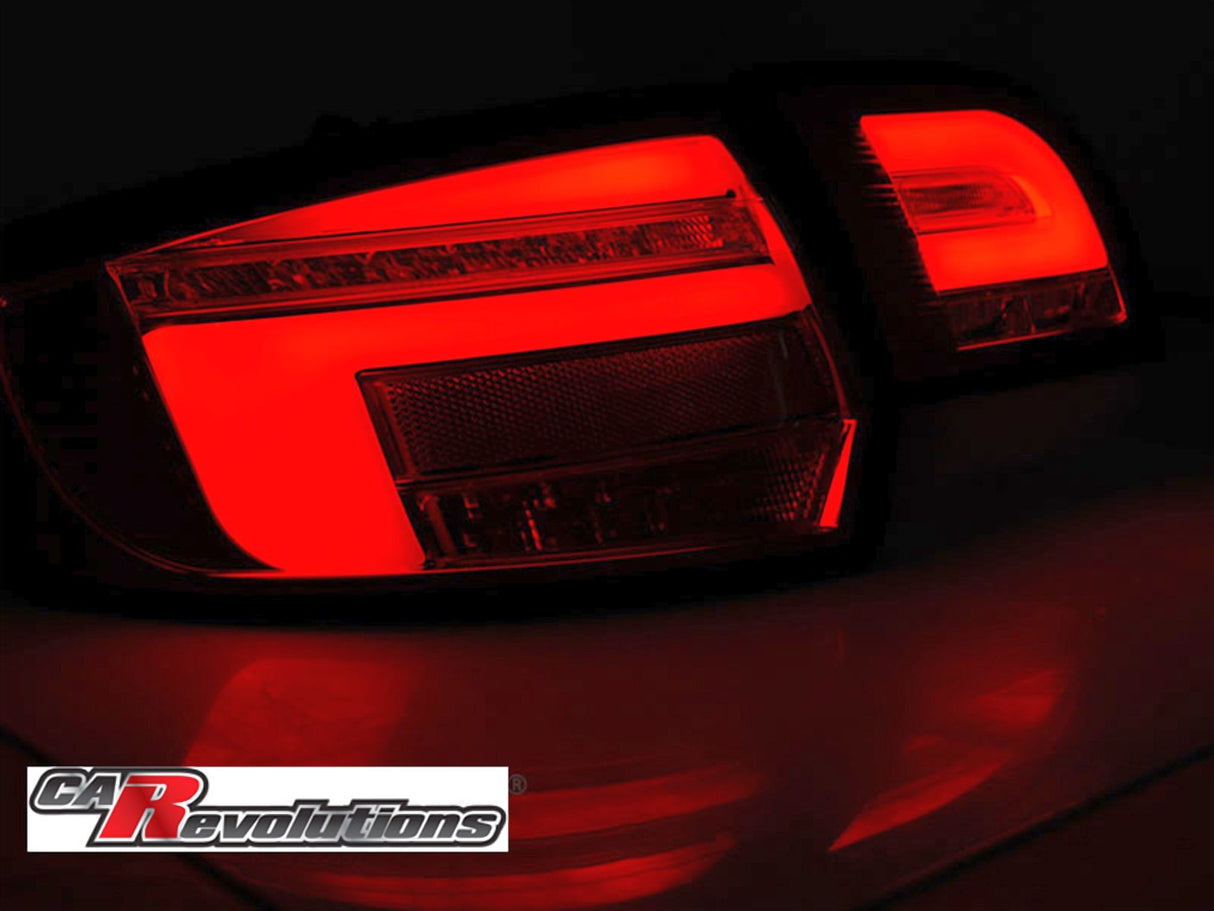 LED dynamische Rückleuchten Set für Audi A3 8P Sportback 2003 bis 2008-  smoke chrom