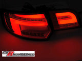 LED dynamische Rückleuchten Red Bar Set für Audi A3 8P Sportback 2009 bis 2012 schwarz