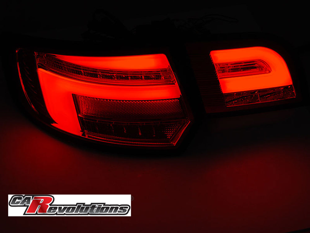 LED dynamische Rückleuchten Set für Audi A3 8P Sportback 2003 bis 2008-  smoke chrom