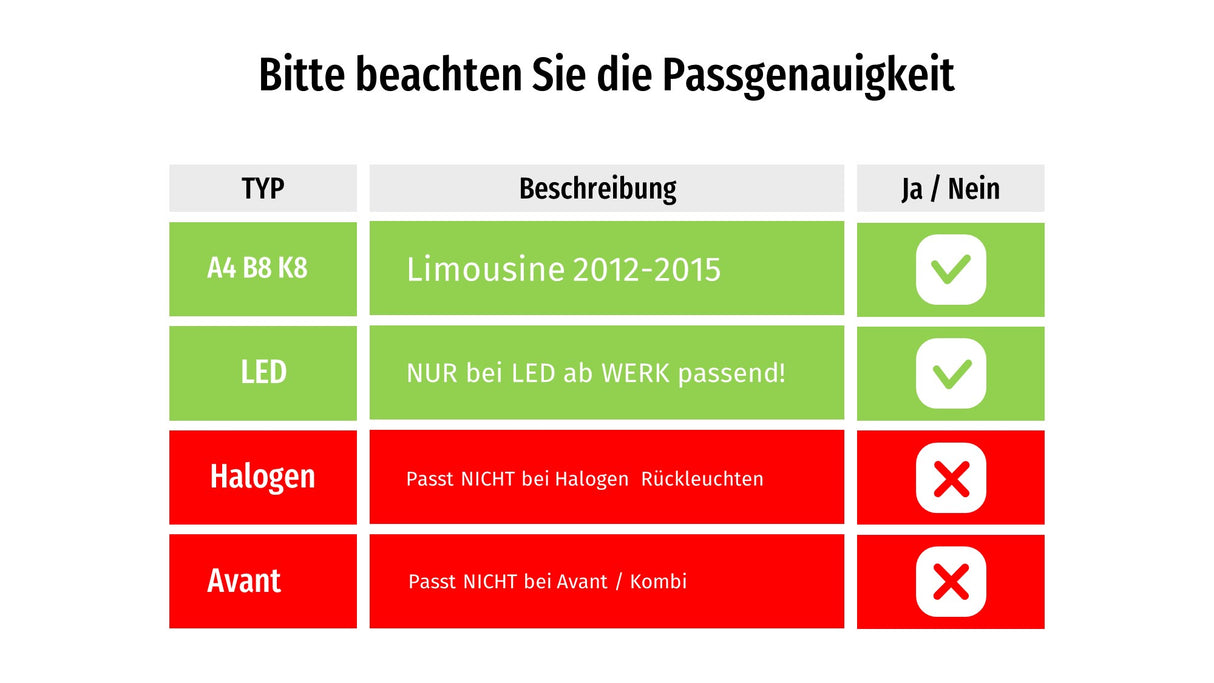 Led dynamische Rückleuchten Set schwarz Für Audi A4 B8 8K Limo 2012-2015