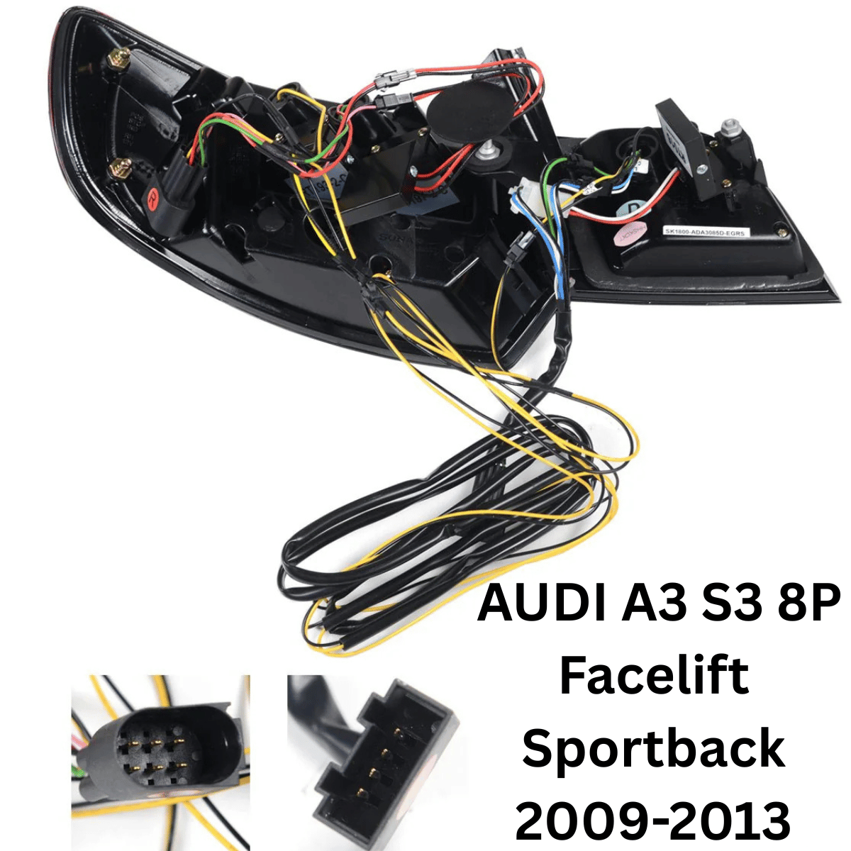 Voll LED Rückleuchten Set Smoke für Audi A3 8P FL Sportback 2009-2012 mit dynamischen Blinkern