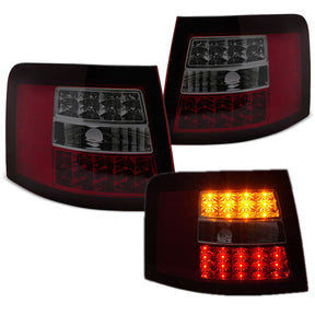 LED Rückleuchten rot smoke für Audi A6 C5 4B Avant, Set mit roten und gelben LEDs