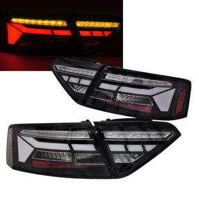 Voll LED Rückleuchten Set Schwarz für Audi A5 8T 2011-2016 dynamischer Blinker & Welcome Light - CR Tuning