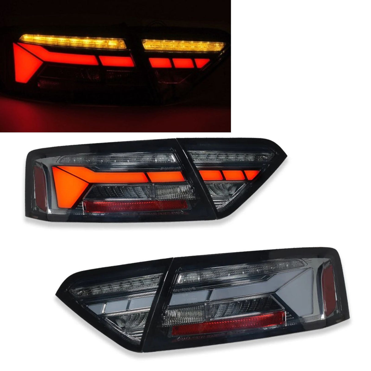 Voll LED Rückleuchten Set Smoke für Audi A5 8T 2011-2016 dynamischer Blinker & Welcome Light