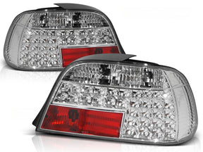 LED Rückleuchten Set chrom für BMW E38 94-01, klare Optik mit vielen LEDs