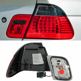 leuchten Rot mit Klarglas-Elementen, Heckleuchten Set für BMW E46 LED Rück