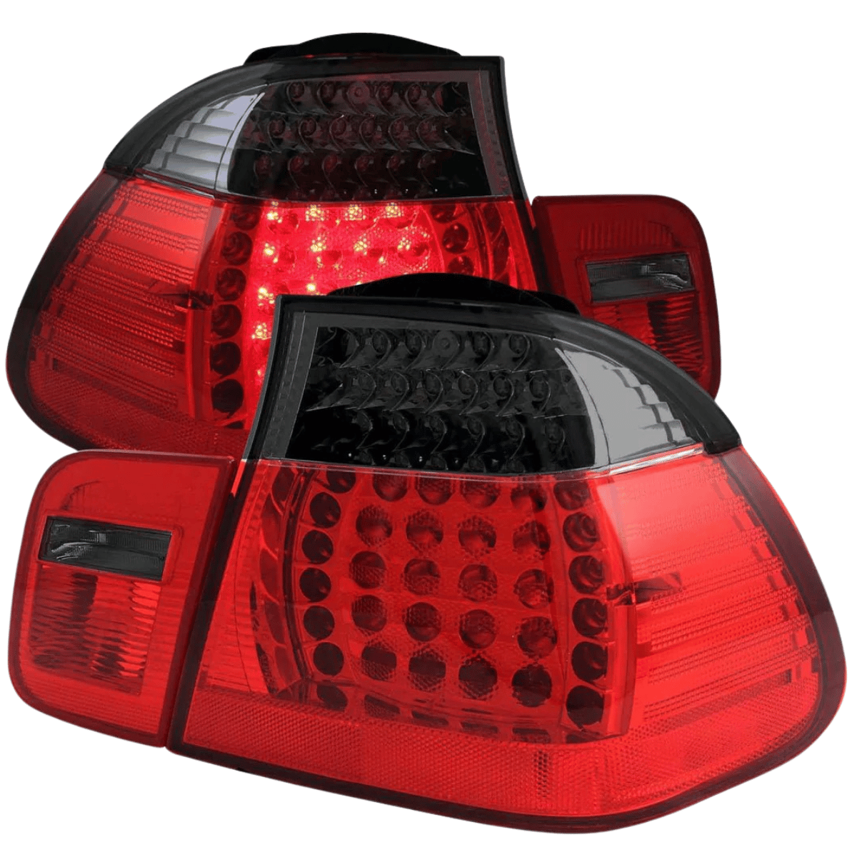 leuchten rot schwarz mit getönten Lichtern für sportliches Tuning für BMW E46 LED Rück