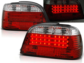 LED Rückleuchten rot weiß für BMW E38, Set, Tuning, Ersatzteile