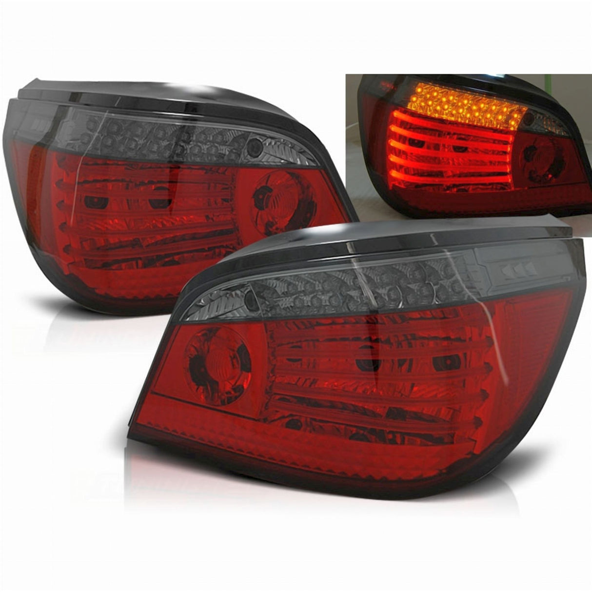 LED Light Bar Rückleuchten Set rot matt für BMW E60 07.2003-2007