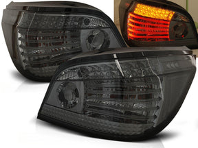 LED Rückleuchten Set für BMW E60 rauchig getönt, mit roten und gelben LEDs