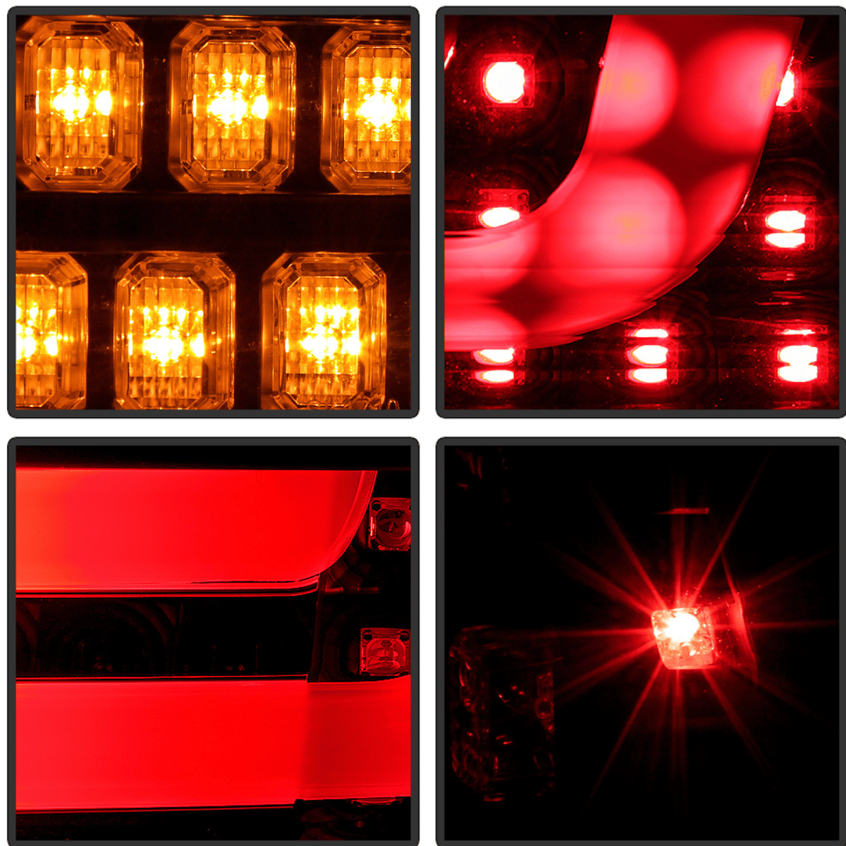 LED Rückleuchten mit gelben und roten Lichtern, KFZ-Tuning Zubehör von CR-Tuning