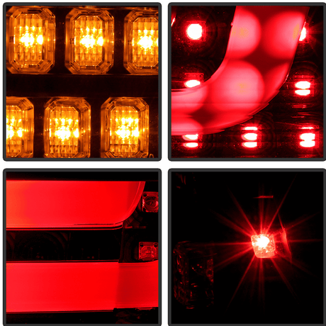 LED Rückleuchten mit gelben und roten Lichtern, KFZ-Tuning Zubehör von CR-Tuning