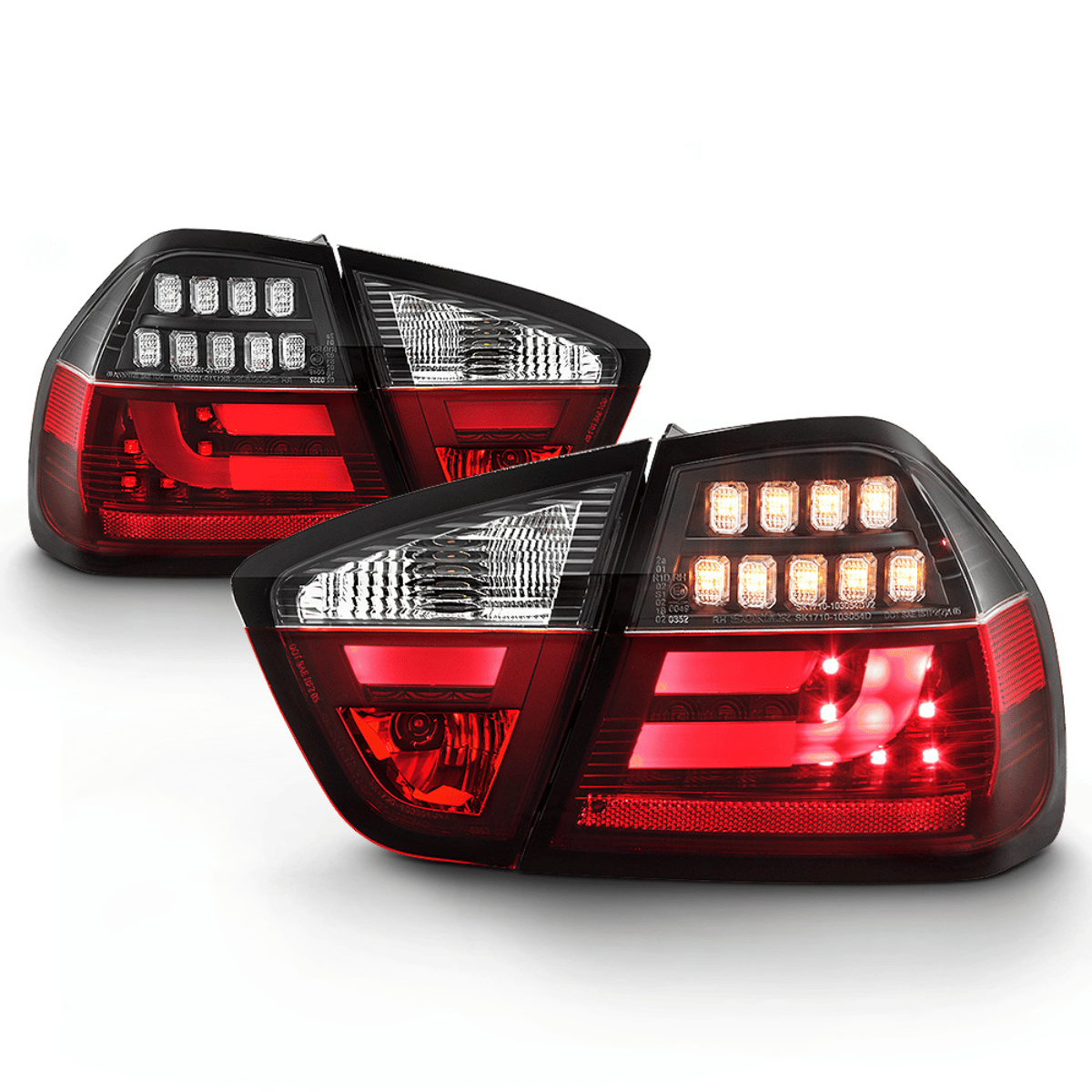 LED LightBar Rückleuchten rot für BMW E90, Set, rot, LightBar Design