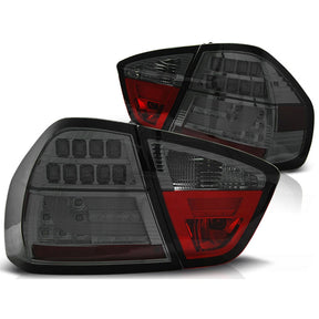 LED Lightbar Rückleuchten smoke für BMW E90, dunkles Design, Tuning Zubehör