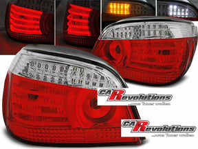 LED Rückleuchten rot weiß für BMW E60 03-07, Tuning Rücklichter Set, CR-Tuning
