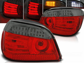 LED Rückleuchten rot für BMW E60, Set mit roten Leuchten und weißen Blinkern