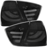 Schwarze LED Rückleuchten für BMW 3er E90 E91 mit dynamischem Blinker