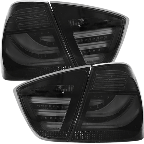 Schwarze LED Rückleuchten für BMW 3er E90 E91 mit dynamischem Blinker