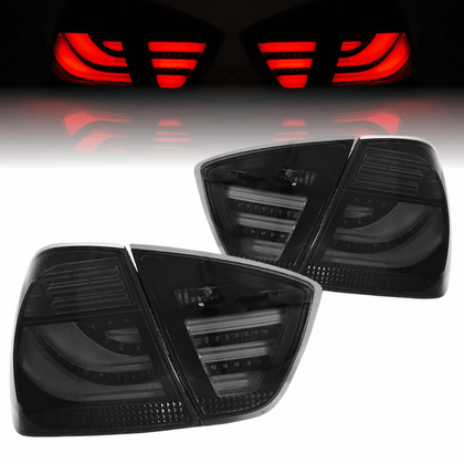 LED Lightbar Rückleuchten Set Smoke Schwarz für BMW 3er E90 Limousine 03.2005–08.2008 mit LED Blinker