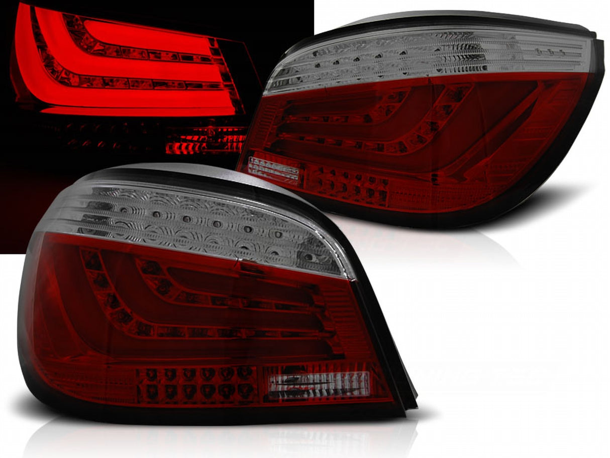 LED Lightbar Rückleuchten Set rot matt für BMW E60 07.2003-02.2007