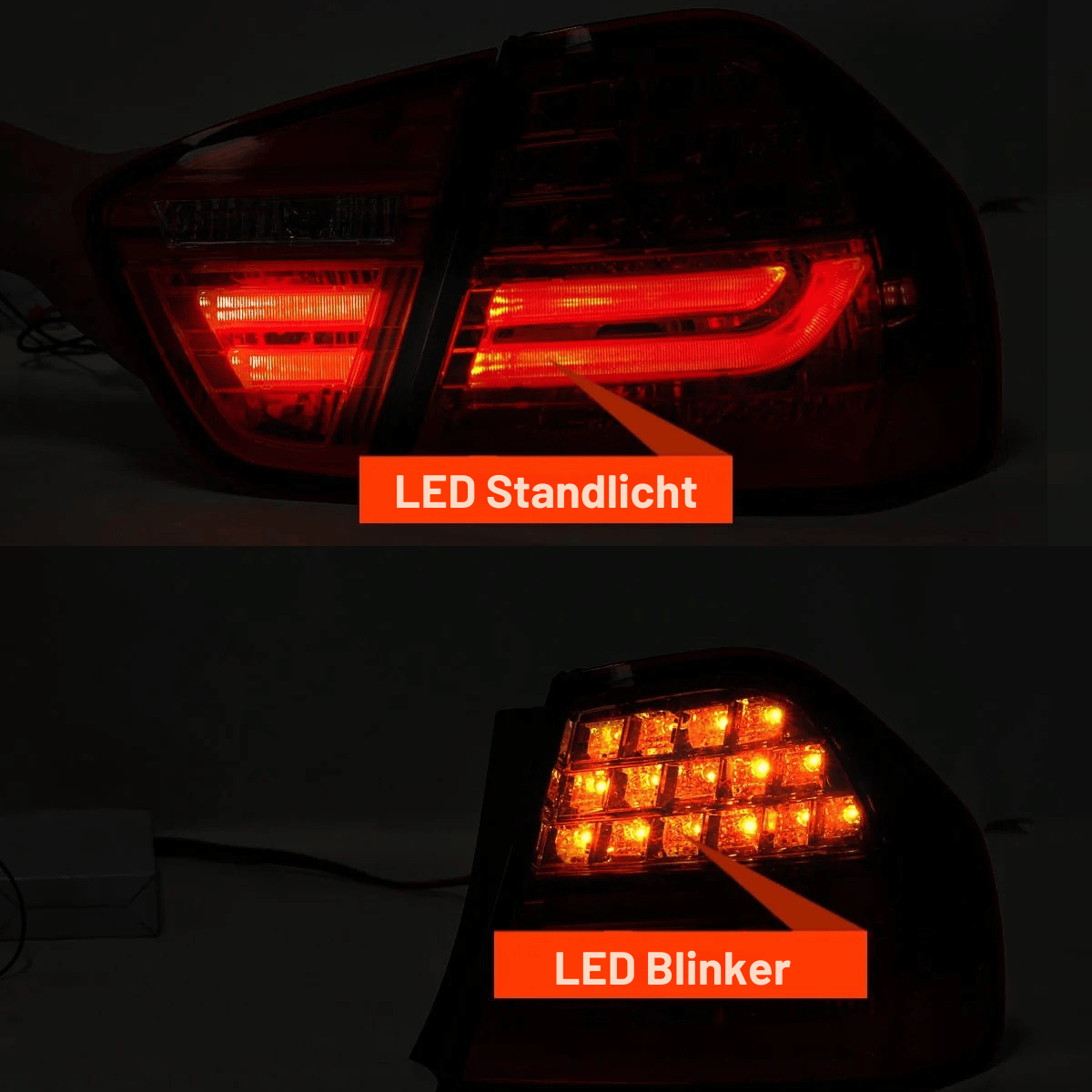 LED Lightbar Rückleuchten Set rot für BMW E90 03.2005-08.2008