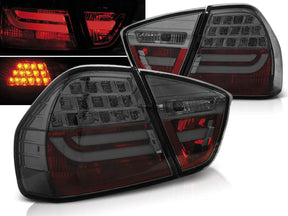 LED Lightbar Rückleuchten smoke für BMW E90, dunkles Design, Tuning Zubehör
