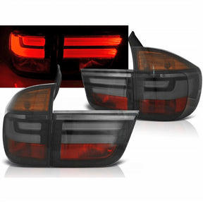 LED Rückleuchten Set für BMW X5 E70 rauchig mit roten Leuchtelementen