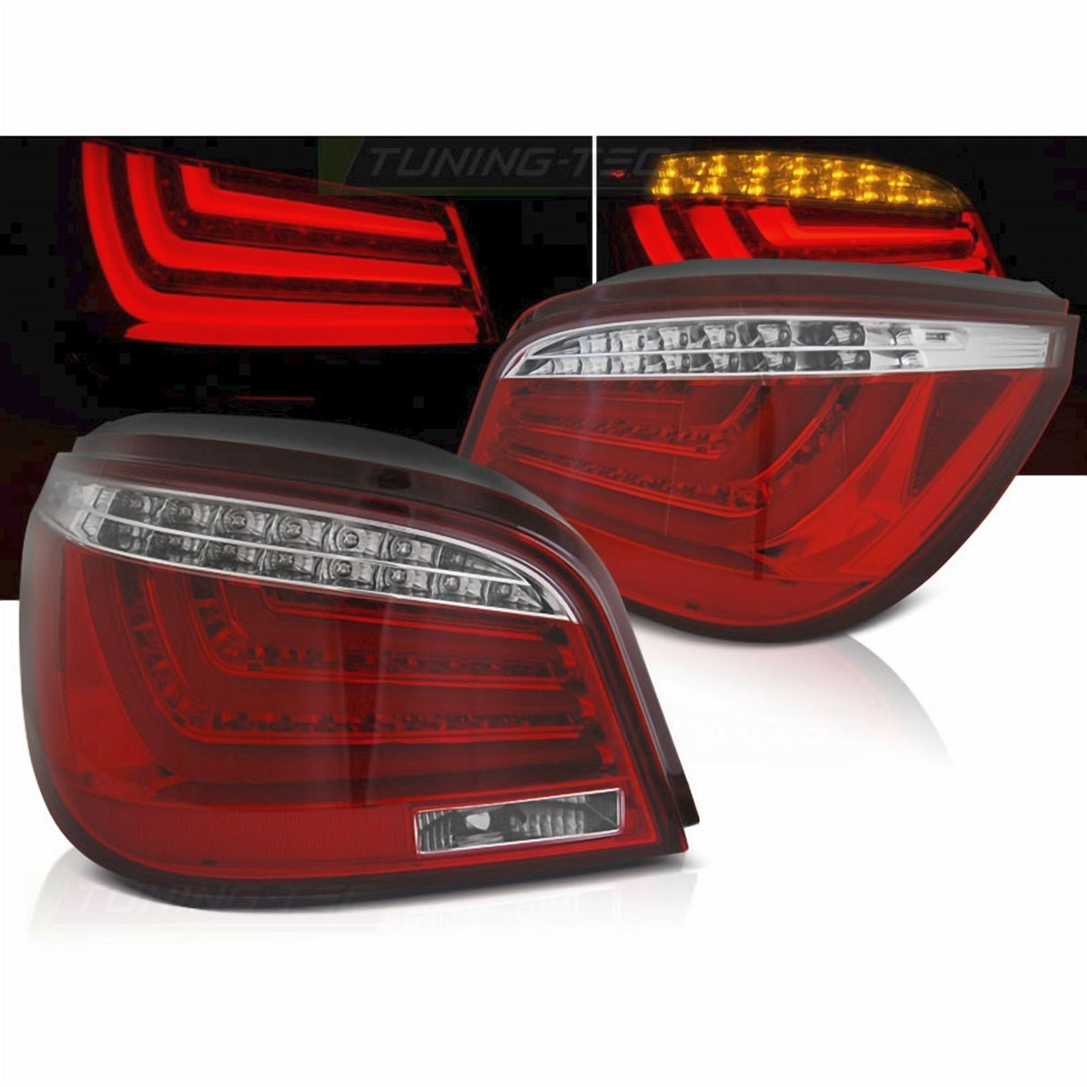 LED Lightbar Dersign Rückleuchten für BMW E60 07/2003-02/2007 Limousine rot