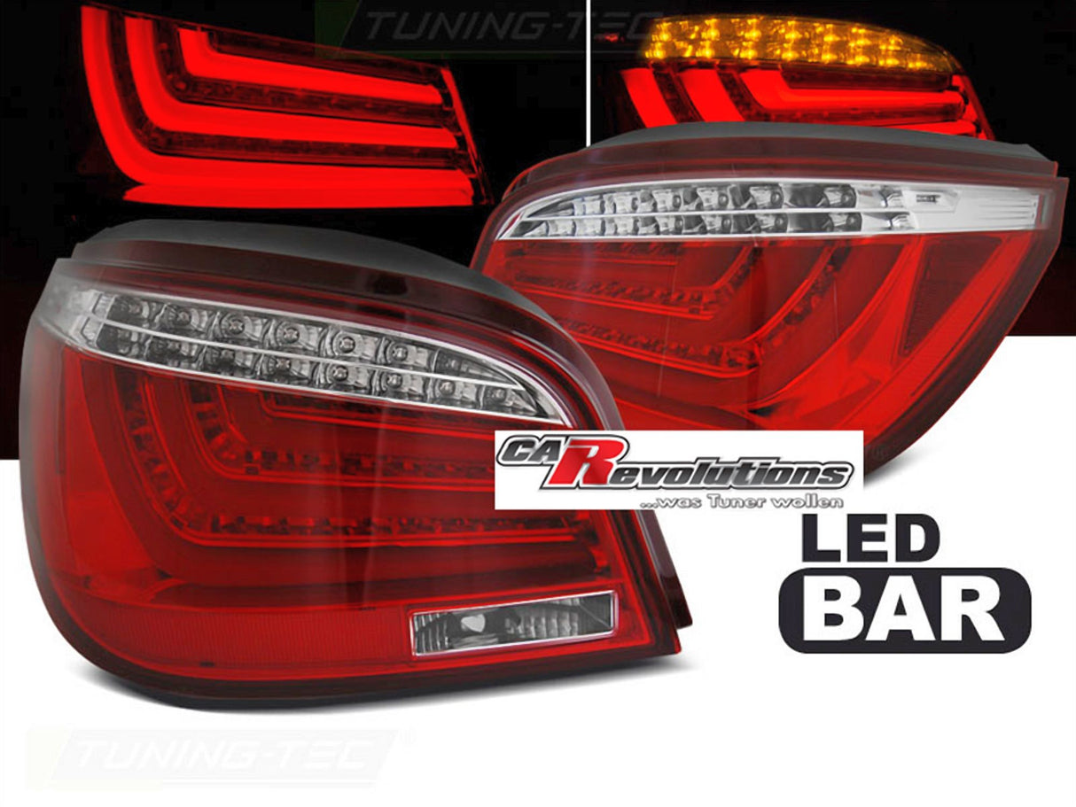 LED Lightbar Dersign Rückleuchten für BMW E60 07/2003-02/2007 Limousine rot