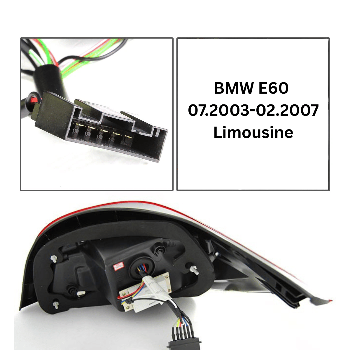 LED Lightbar Rückleuchten in rot matt für BMW E60 07.2003-02.2007