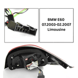 LED Lightbar Rückleuchten in rot matt für BMW E60 07.2003-02.2007