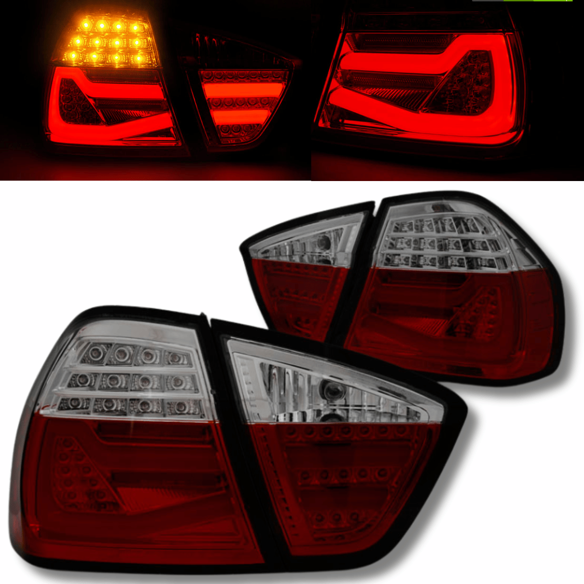 LED Lightbar Rückleuchten Set Rot-Smoke für BMW 3er E90 03.2005-08.2008